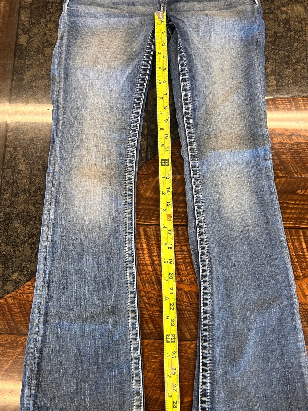 Miss Me Light Blue Embellished Back Pocket Flare Jeans - Picture 2 of 6
